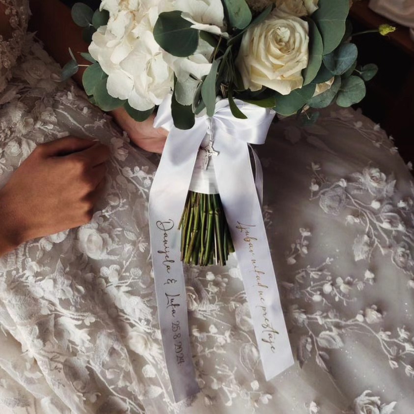 personalizirana traka za buket sa tiskom